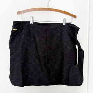 Lole Jania Heathered‎ Black Stretchy Skirt Size XL NWT
